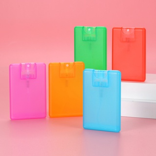 ขวดสเปรย์น้ําหอมรีฟิลแอลกอฮอล์พลาสติกแบบพกพา 7 สี 20 มล.
