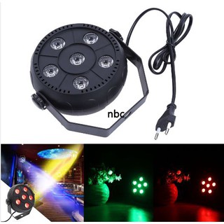 nbc ไฟพาร์ LED 6 หลอด 7w แสงผสม RGB ปรับตามเพลงได้ เล่นออโต้ได้