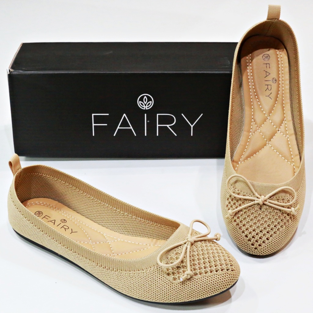 รองเท้าส้นแบนถัก  999-61  FAIRY