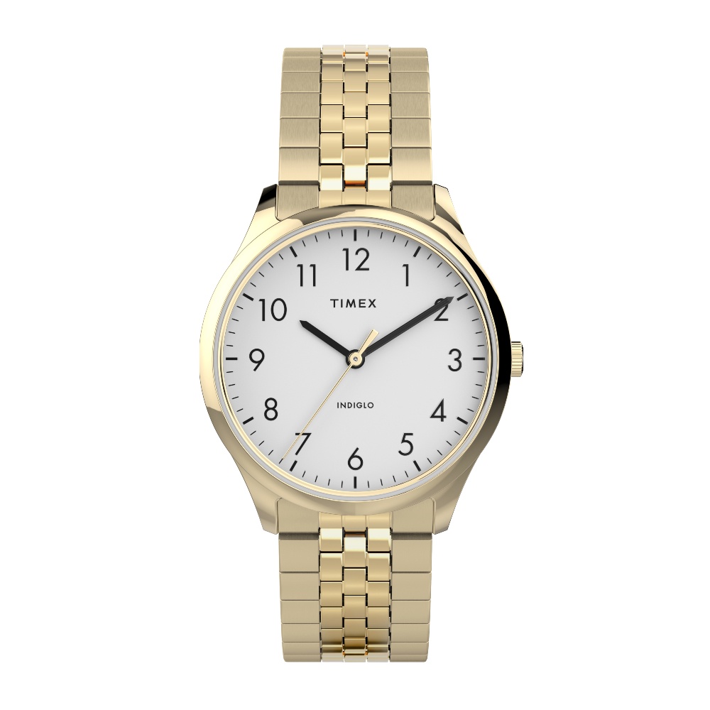 Timex TW2U40100 Modern Easy Reader นาฬิกาข้อมือผู้หญิง สายสแตนเลส Gold-tone หน้าปัด 32 มม.