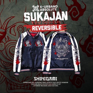 X Urband เสื้อแจ็กเก็ต ปักลาย Sukajan Shinigami สองด้าน 214