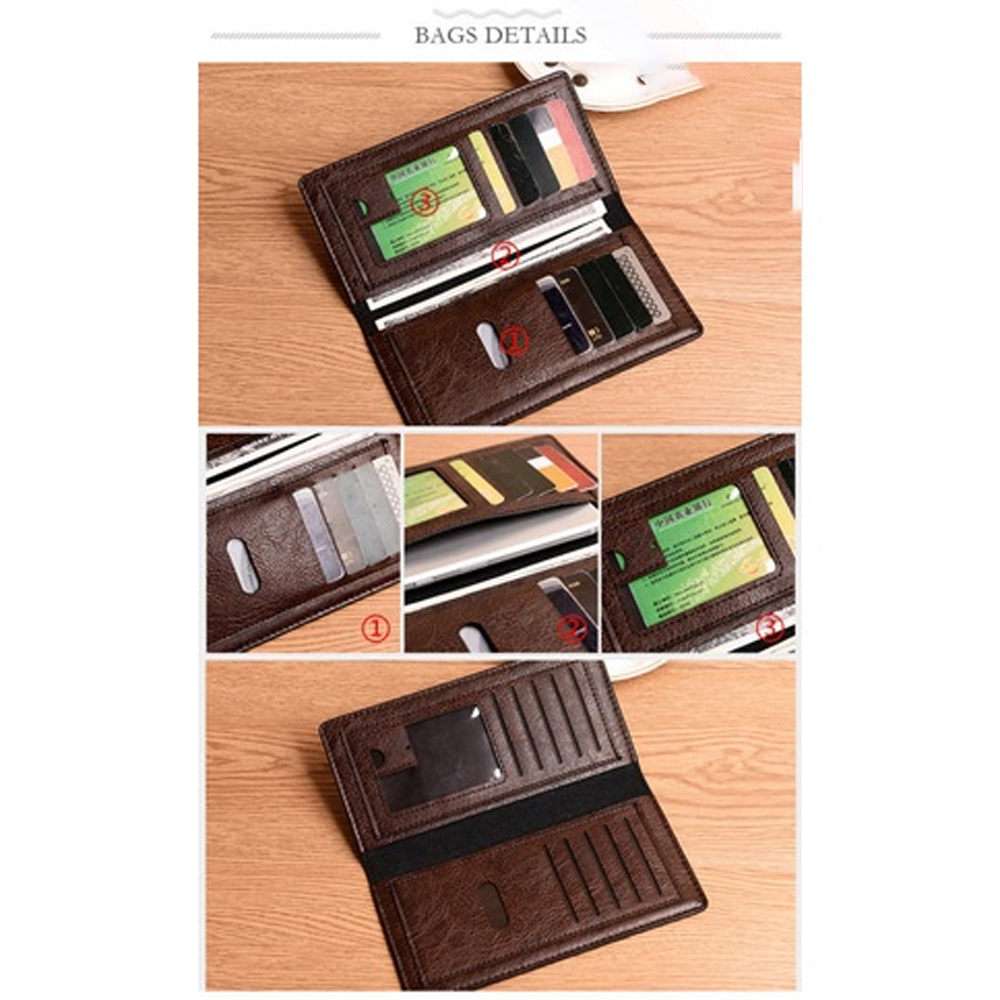 Jeep Buluo กระเป๋าสตางค์ Crush wallet กระเป๋าคลัชผู้ชาย ใบยาว สามารถใส่บัตรได้หลายใบ น้ำหนักเบา