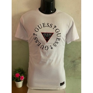 Guess ใหม่ เสื้อยืดแขนสั้น ผ้าฝ้าย พิมพ์ลาย สําหรับผู้ชาย และผู้หญิง