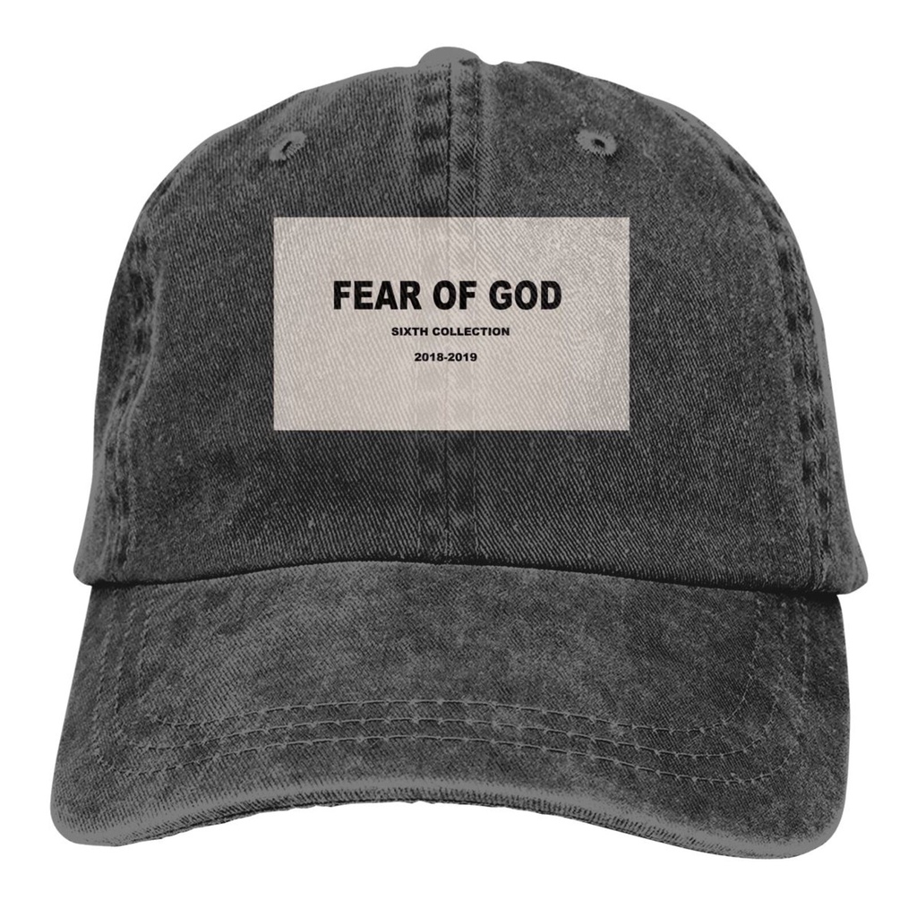 Personalization Black Fear God Hip Hop Street Fog หมวกพิมพ์สร้างสรรค์ที่กําหนดเอง