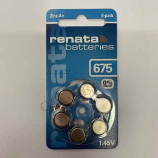 ถ่านเครื่องช่วยฟัง Renata 675 (1แผง)