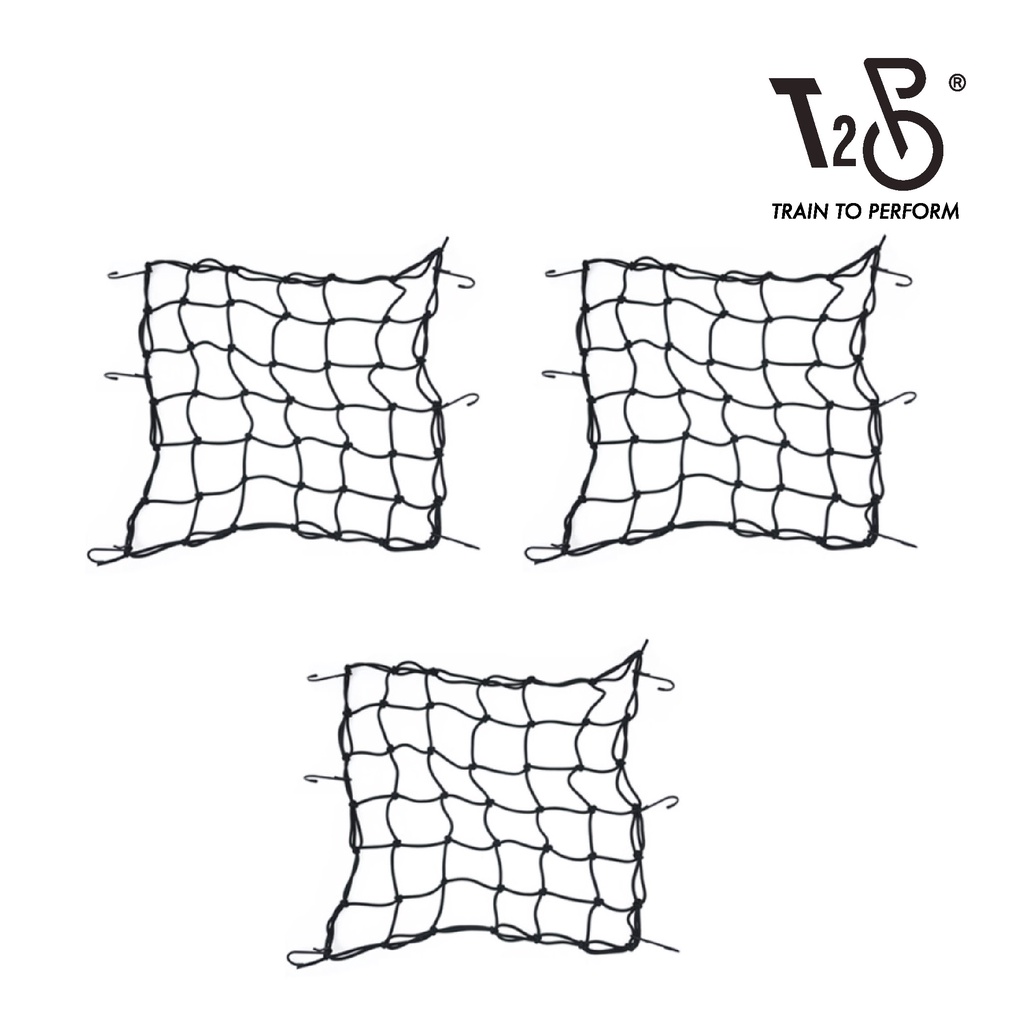 T2P Cargo Net Set 3 High Tension Bungee Net สําหรับรถจักรยานยนต์สินค้าจักรยาน Seduction อุปกรณ์เสริม