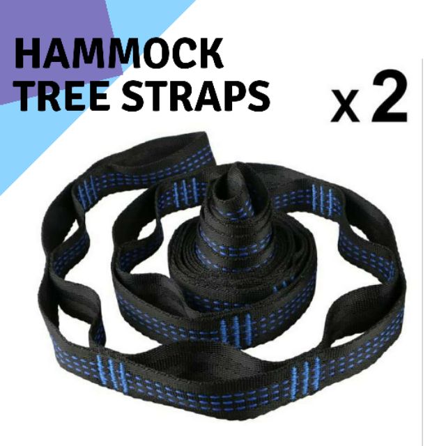2เส้น/ชุด สายเชือกเปล อุปกรณ์สำหรับใช้ในการผูกเปลกับต้นไม้ Hammock Tree Straps