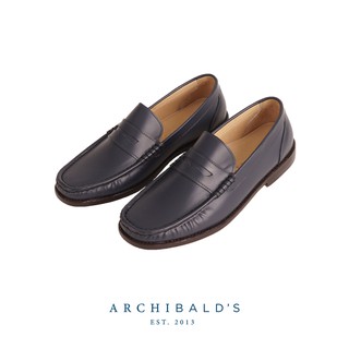 รองเท้า - Archibalds รุ่น Yale Blue Loafers - Archibalds รองเท้าโลฟเฟอร์ หนังแท้ สีกรม