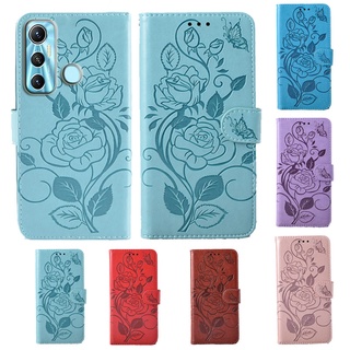 เคสโทรศัพท์หนัง Pu พร้อมที่ตั้งมือถือ ลายดอกไม้ 3D มีกระเป๋าสตางค์ ตั้งได้ สําหรับ Infinix Zero X Neo Note 11 11s Pro NFC 5G