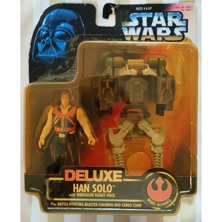 Star Wars The: Power of the Force Orange Card Deluxe Han Solo Action Figure Set 3.75 Inches