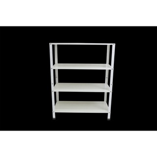 Shelf ชั้นวางของเหล็ก 4 ชั้น ปรับระดับได้ สีขาว 40x90x118 cm P4-912(White)