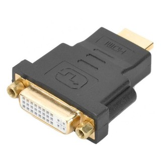 DVI-I (24+5) Female to HDMI Male Adapter (สีดำ/สีทอง)