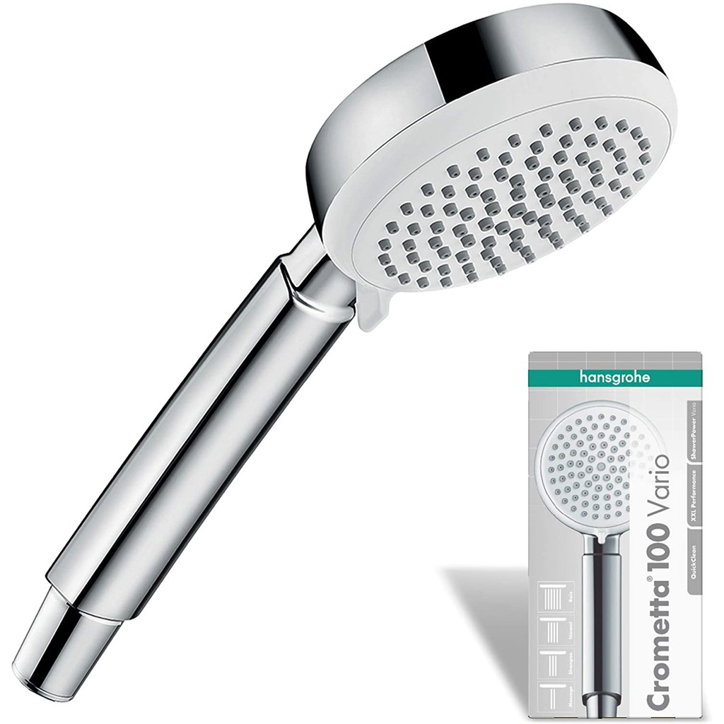 HANSGHROE Crometta 100 Hand shower Vario, White Chrome 26824400
