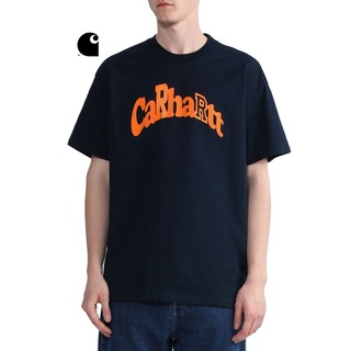 [100% Cotton] เสื้อยืดแขนสั้น พิมพ์ลายโลโก้ Carhartt WIP สไตล์อเมริกัน เหมาะกับฤดูใบไม้ผลิ และฤดูร้อน สําหรับผู้ชาย