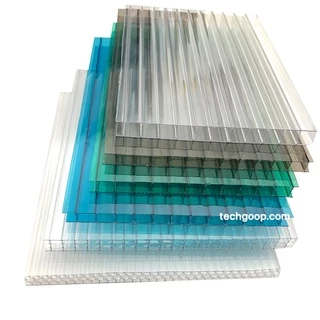แผ่นโพลีคาร์บอเนต Polycarbonate สีใส แบบสี หนา 6 มิล มีหลายสี โพลีคาร์บอเนต แผ่นหลังคาโพลีคาร์บอเนต