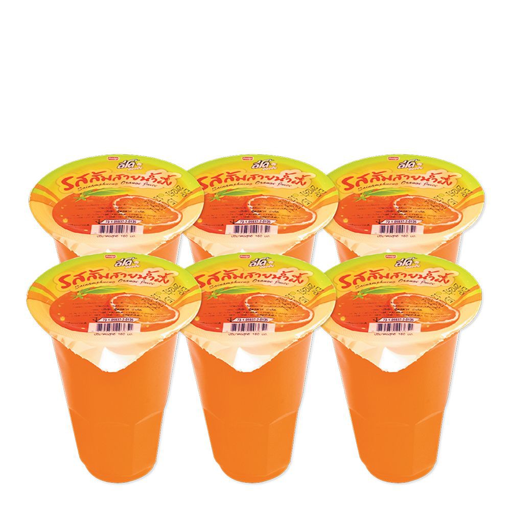 ดีโด้ น้ำส้ม สายน้ำผึ้ง 10% 160 มล. แพ็คละ 6 ถ้วย Deedo 10% honeysuckle orange juice 160 ml, pack of