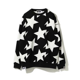 PROSPER - BAPE Sta Pattern Oversized Crewneck Black