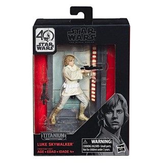 Hasbro Star Wars The Black Series 40th Anniversary Titanium Series Luke Skywalker สินค้าถูกต้องลิขสิทธิ์