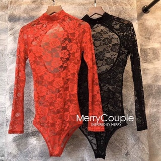 Marina Laced Bodysuit บอดี้สูทเปิดหลัง