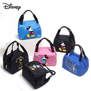 กระเป๋าใส่กล่องอาหารกลางวัน อลูมิเนียมฟอยล์ อเนกประสงค์ จุของได้เยอะ ลาย Disney Mickey แบบพกพา สําหรับนักเรียน ปิกนิก สํานักงาน