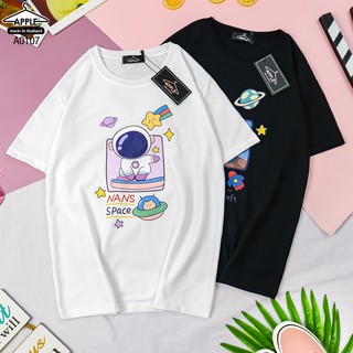 เสื้อยืด โปโล ลาย Hello Spacecraft &amp; NANS Space 🧑🏻‍🚀👩🏻‍🚀 เสื้อคู่