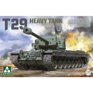 พลาสติก โมเดล ประกอบ TAKOM สเกล 1/35 U.S. Heavy Tank T29 (2143)