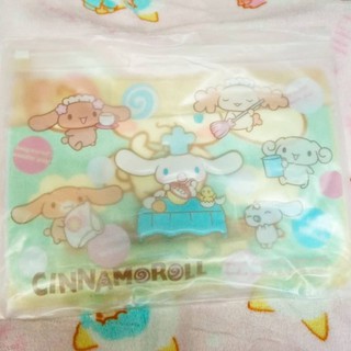 ซองซิป + ผ้าขนหนู​ ชินนาม่อน cinnamoroll​