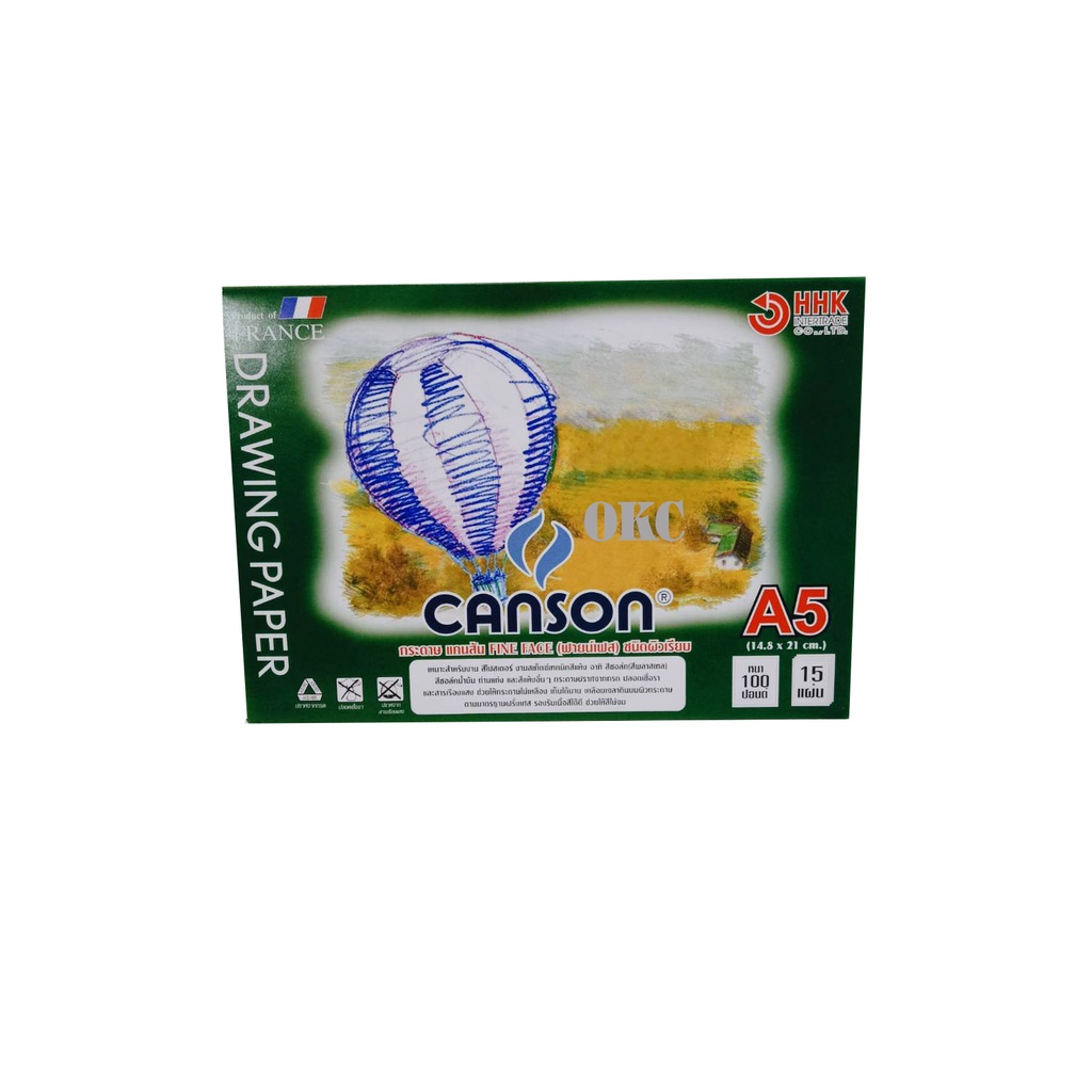 สมุดวาดเขียน 100 ปอนด์ Canson A5 (1 เล่ม)