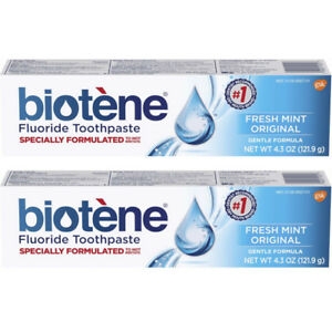 (Pre Order) Biotene Fresh Mint Original Fluoride Toothpaste, 4.3 ounce