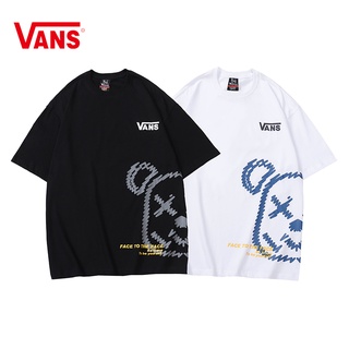 Vans เสื้อยืดแขนสั้น คอกลม ทรงหลวม ขนาดใหญ่ แฟชั่นฤดูร้อน สําหรับคู่รัก