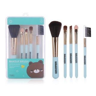 พร้อมส่ง เซ็ตแปรงแต่งหน้า ปัดแก้ม,ที่ปัดคิ้ว,ที่ปัดตา Starter Make Up Brush Set of 5 Convenient Make Up Tools