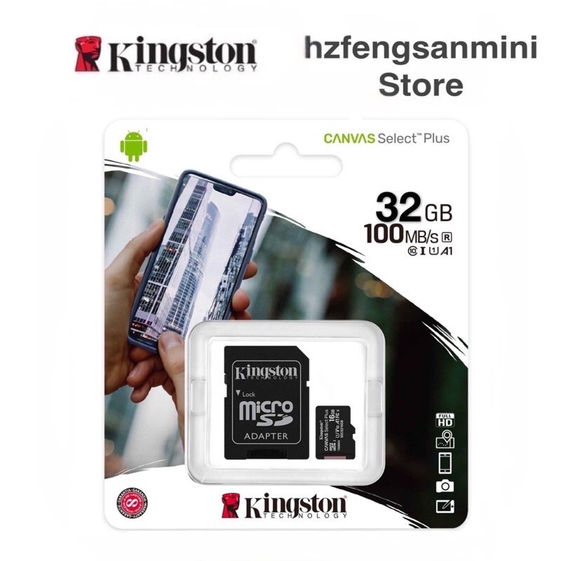 [พร้อมส่ง] Kingston เมมโมรี่การ์ด  Micro SDCard 32GClass10 100mb/s รุ่น Canvas Select Plus Memory Ca