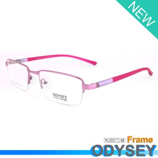 Odysey แว่นตา รุ่น 8170 C-7 สีชมพู กรอบเซาะร่อง ขาสปริง วัสดุ สแตนเลส สตีล (สำหรับตัดเลนส์) กรอบแว่นตา Eyeglasses