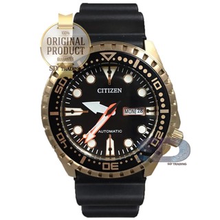 CITIZEN ProMaster Automatic Rubber Strap Sport Watch รุ่น NH8383-17E - Black/PinkGold