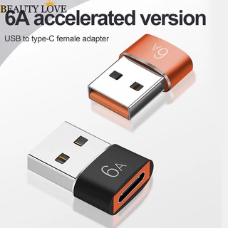 อะแดปเตอร์แปลง 6A Type c ตัวเมีย เป็น USB A ตัวผู้ OTG USB-c ตัวผู้ เป็น Type-c ตัวเมีย สําหรับ iPhone และ Android