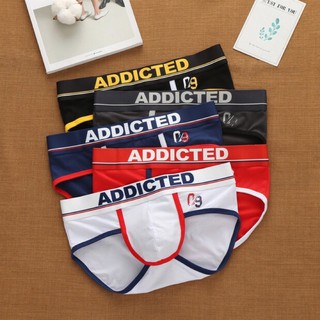 ใส่สบาย ระบายอากาศ ไม่อัพชื่น กางเกงในชาย Addicted ทรงbrief ผ้าcotton