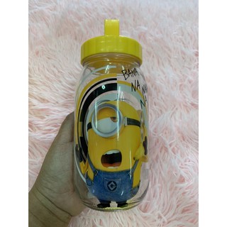 Minion โหลแก้วมีหู - ขนาด 7.5*20cm - ลิขสิทธิ์แท้ 💯