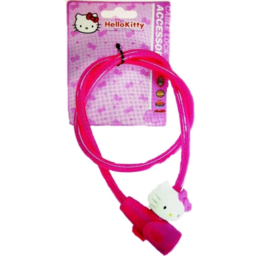 PSB NET LA BICYCLE กุญแจล็อก Hello Kitty - pink