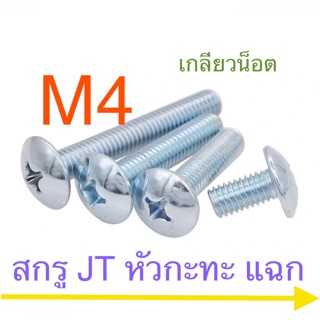 สกรู JT หัวร่ม หัวกะทะ M4 ทุกความยาว