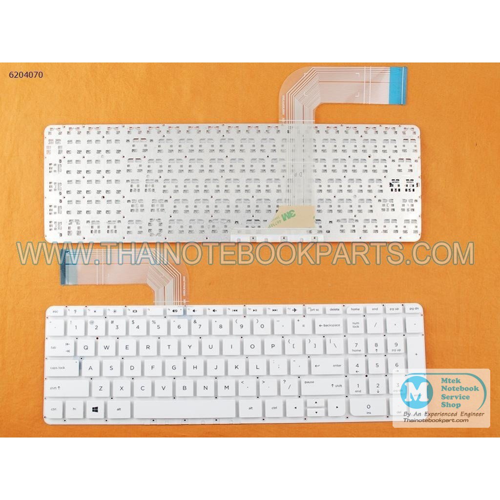 คีย์บอร์ดโน๊ตบุ๊ค Hp Pavilion 15-P 17-F White Laptop Keyboard (แป้นพิมพ์ EN,สีขาว)