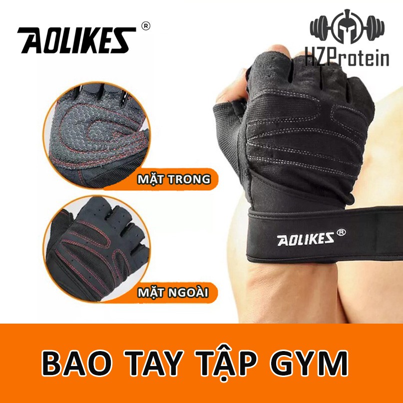 AOLIKES GYM GLOVES WITH Wrist Wrap - SCHIEK