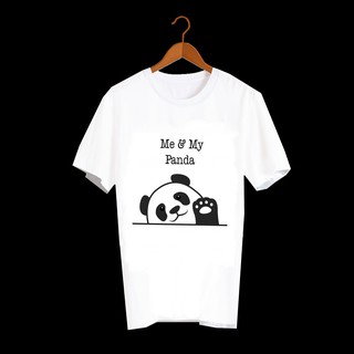 เสื้อยืดสไตล์ญี่ปุ่น เสื้อยืดพิมพ์ลายหมา เสื้อยืดลายหมี หมีแพนด้า Me &amp; My panda MMD31