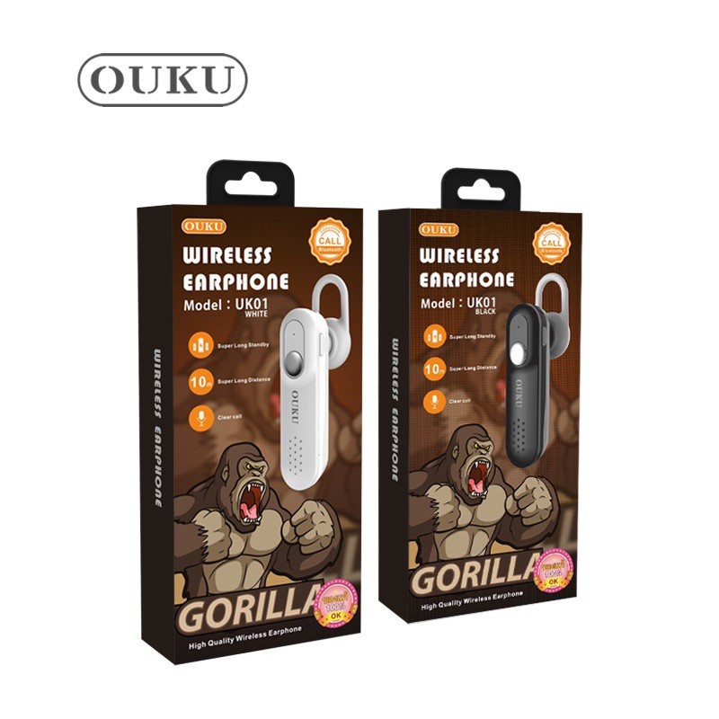 หูฟังไร้สาย OUKU รุ่น UK01 / ouku uk01 Wireless Bluetooth Earphone ตัดเสียงรบกวน ฟังชัด ใส่สบาย พร้อ