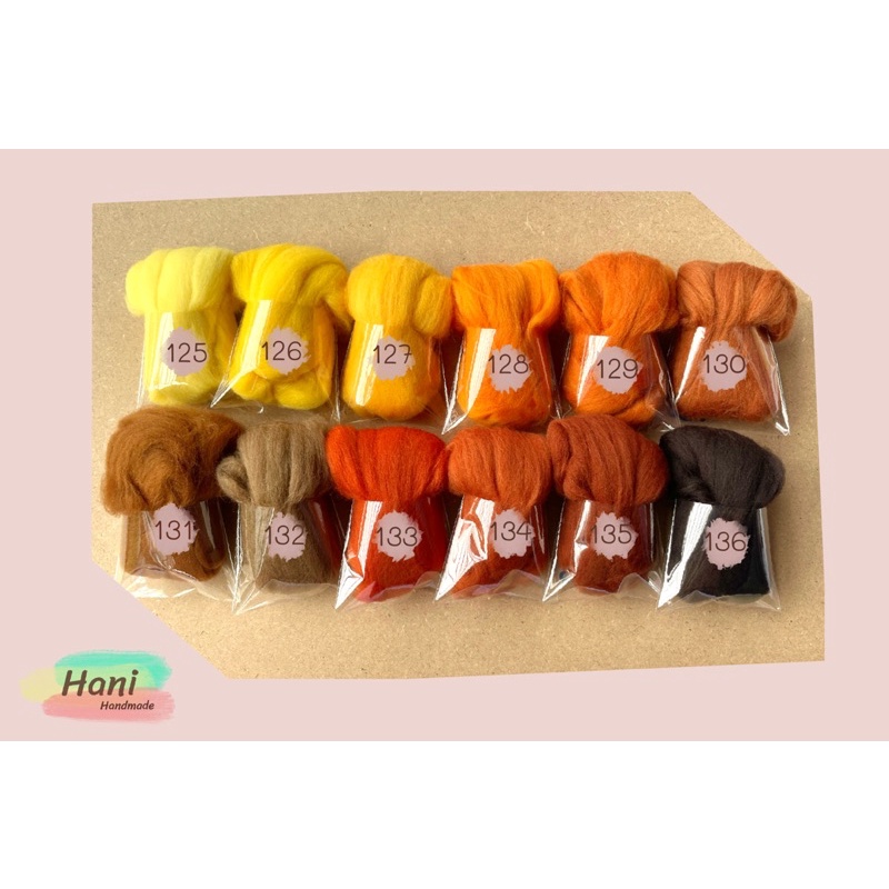ใยขนแกะขนาด 10 กรัม เซต 1 พร้อมส่ง สีใหม่มาแล้วนะคะ 😊😊