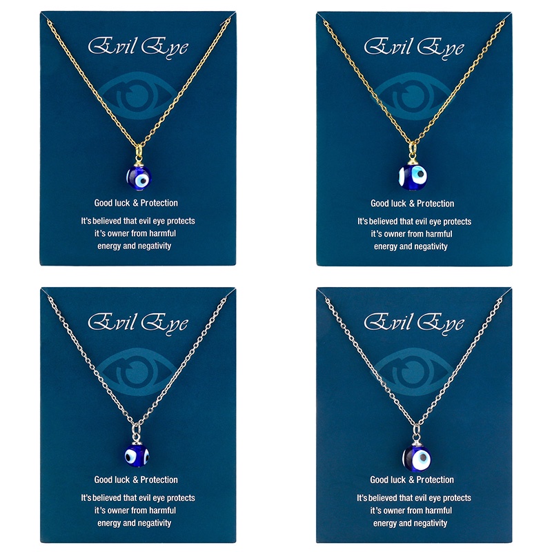 สร้อยคอโซ่ จี้รูปตาชั่วร้ายนําโชค ทองแดง เครื่องประดับ สําหรับผู้หญิง