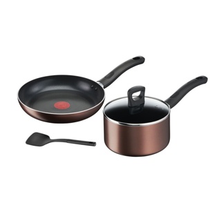 โปรโมชั่น : TEFAL เซ็ทหม้อกระทะ 4ชิ้น Day by Day กระทะหม้อฝาแก้วตะหลิว รุ่น G143S495