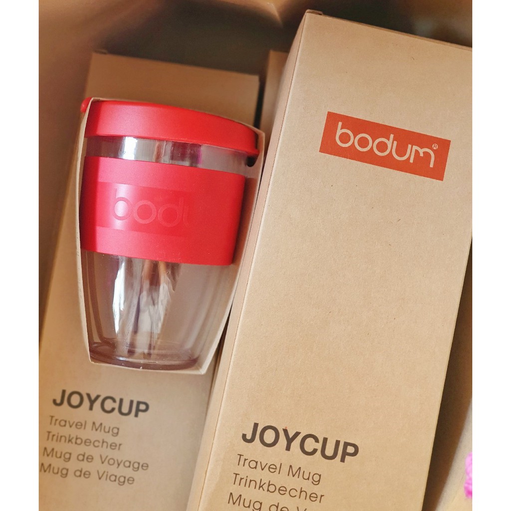 แก้วน้ำนำเข้า Bodum Joycup Travel Mug 300ml. แก้วเก็บความร้อนความเย็น 2ชั้น สินค้านำเข้าของแท้100% มีโค๊ดใต้แก้ว