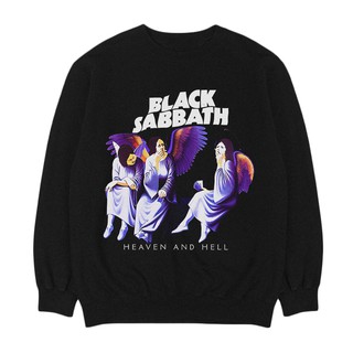 Sabbath สีดํา - นรกหนัก | เพลง CREWNECK | เสื้อกันหนาว BAND | Unisex | เพลงเมอร์ช | ร็อคคลาสสิก