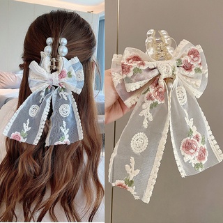 Beauty กิ๊บติดผม โบว์ ลูกไม้ ดอกไม้ มุก ฉลาม จับ คลิป หญิง ร…