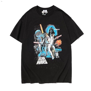 ย้อนยุคVETEMENTS Unisex Star Wars เสื้อยืดแขนสั้นผ้าฝ้ายหลวมS-5XL